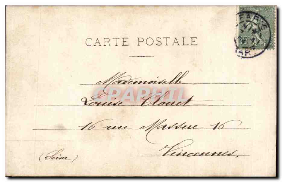 CPA Fantaisie Femme — Rückseite
