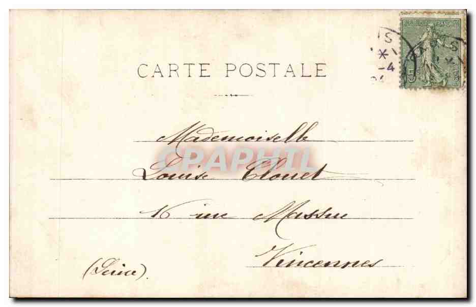 CPA Fantaisie Femme — Rückseite