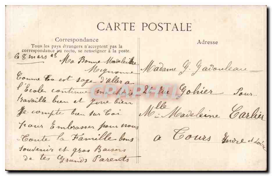 CPA Fantaisie Enfants — Verso