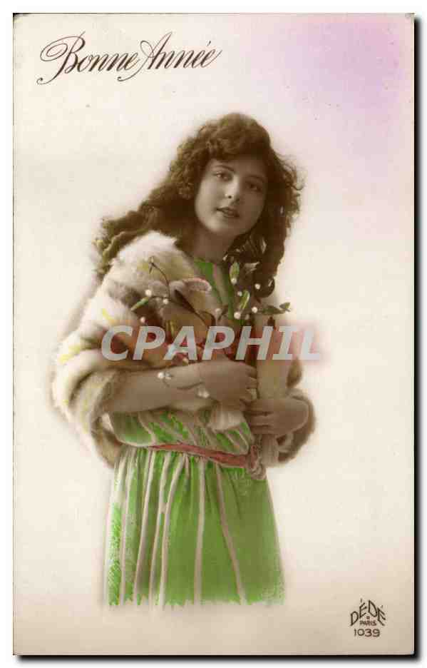 CPA Fantaisie Femme Bonne annee