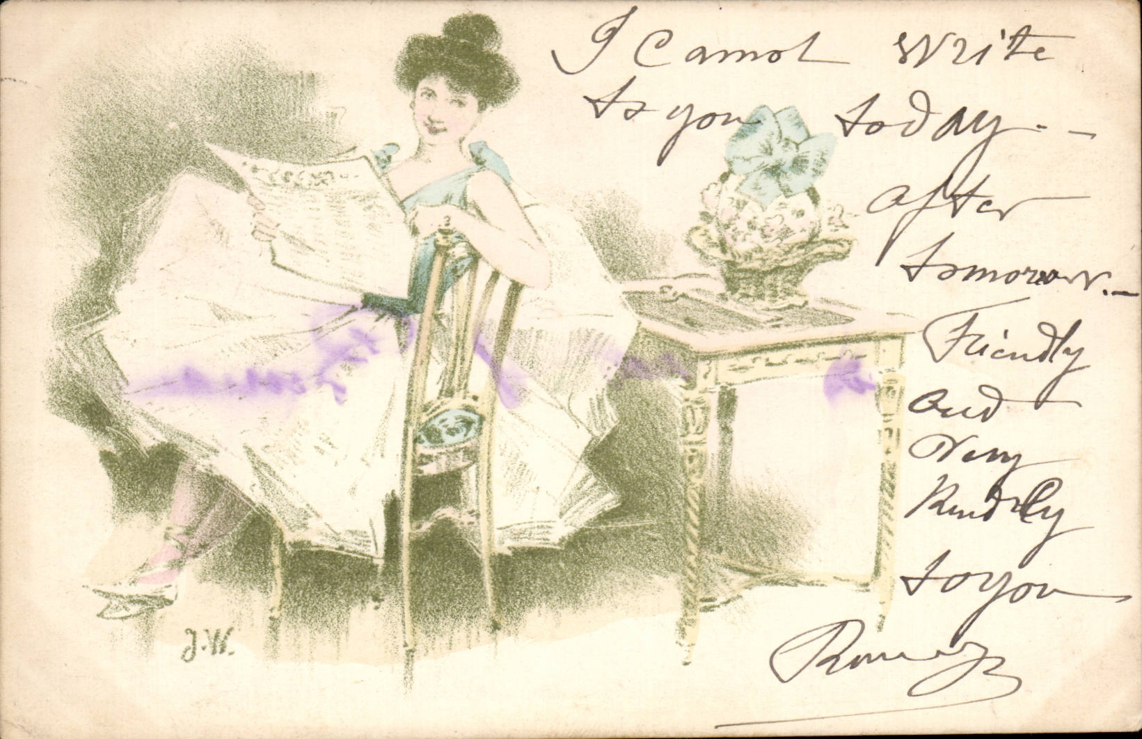 CPA Fantaisie Femme