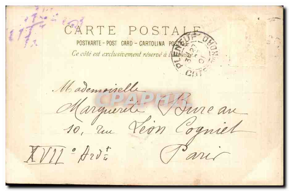 CPA Fantaisie Femme — Verso