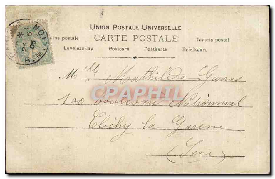 CPA Fantaisie Enfant gourmandise — Verso