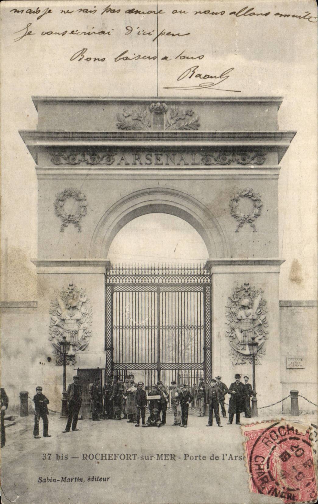 Rochefort sur mer cPA Porte de l'arsenal