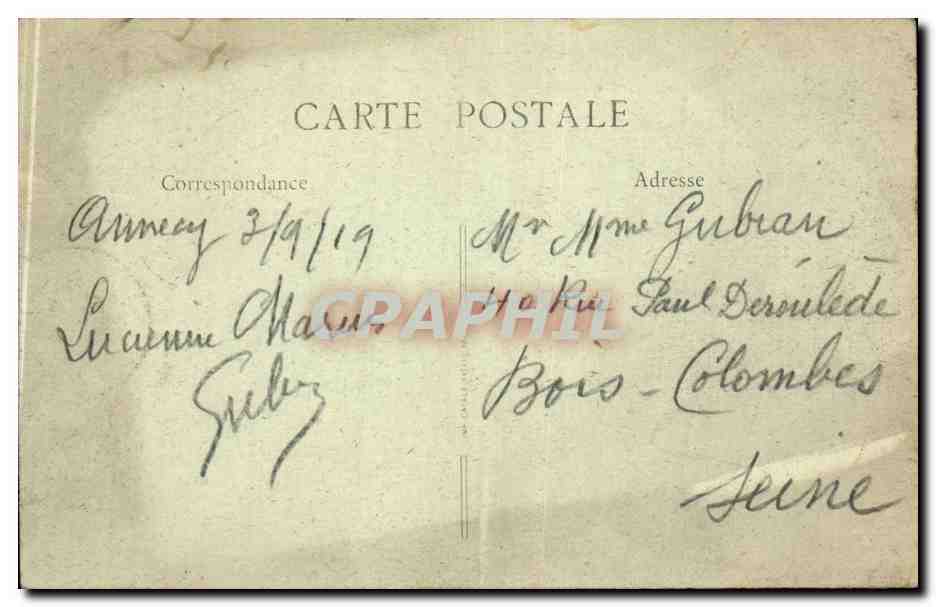 Lac d'Annecy — Les Châteaux d'Héré (XVe siècle), Talloires, et les dents de Lanfon — E. F. Paris n°134 — Reverso