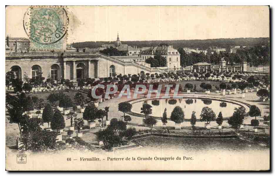 CPA Versailles Parterre de la grande orangerie du parc