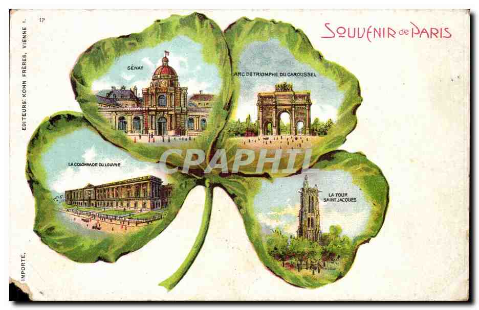 Paris CPA Souvenir Trefle