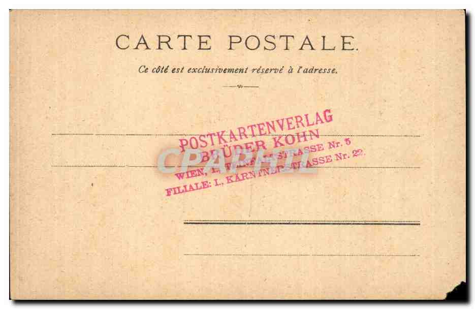 Paris CPA Souvenir Trefle — Rückseite