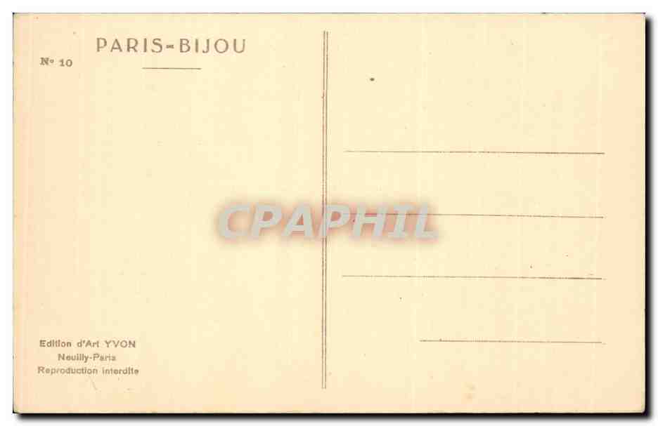 Paris CPA Les ponts de paris a vol d'oiseau Yvon — Verso