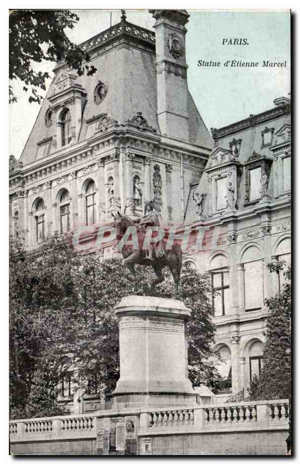 Paris CPA Statue Etienne marcel