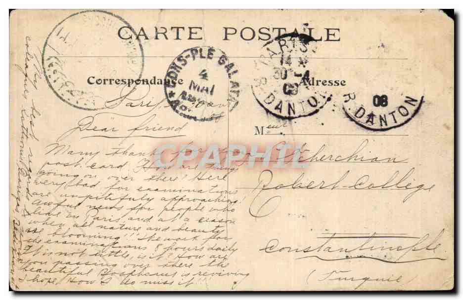 Paris CPA Le petit bras en amont du pont neuf — Rückseite