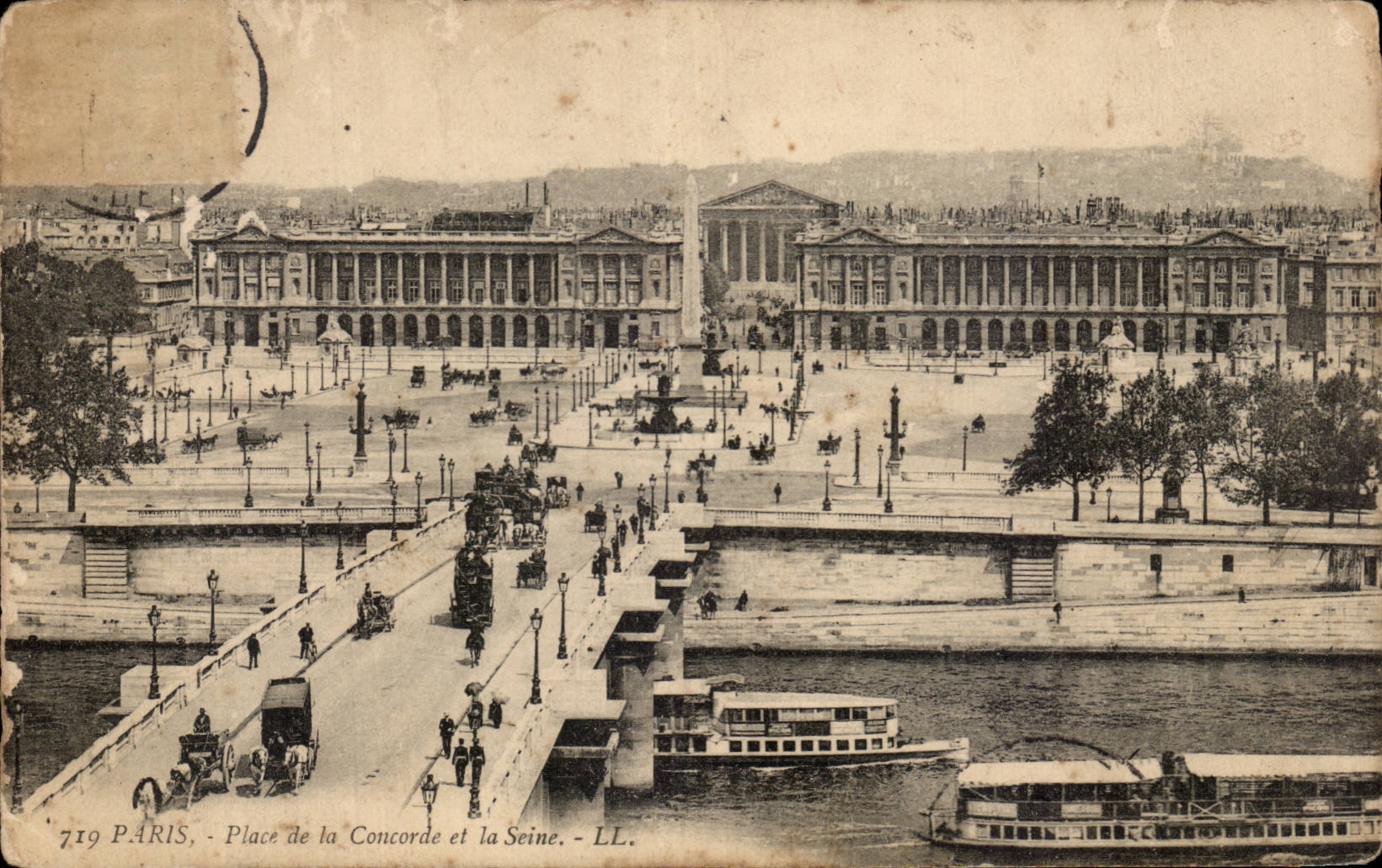 Paris CPA Place de la Concorde et la Seine