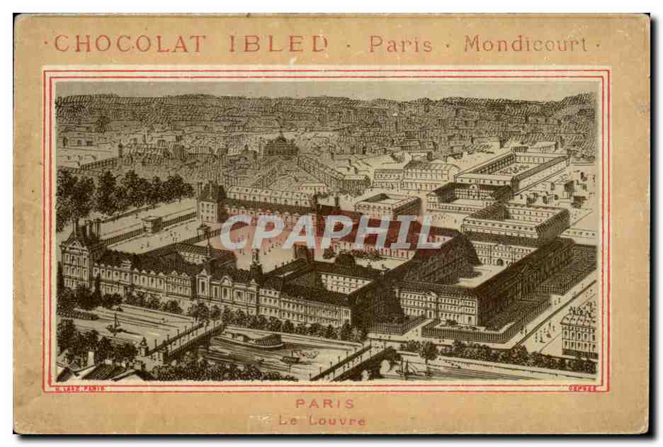 Paris Chocolat Ibled Paris Mondicourt Le Louvre Publicite