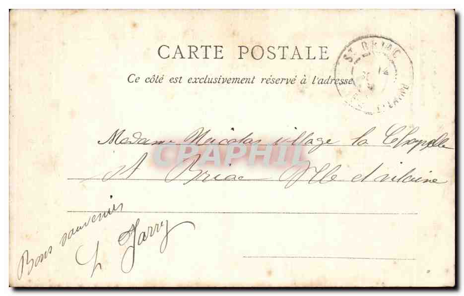 Paris CPA Eglise Saint Paul Boulevard ornano — Rückseite