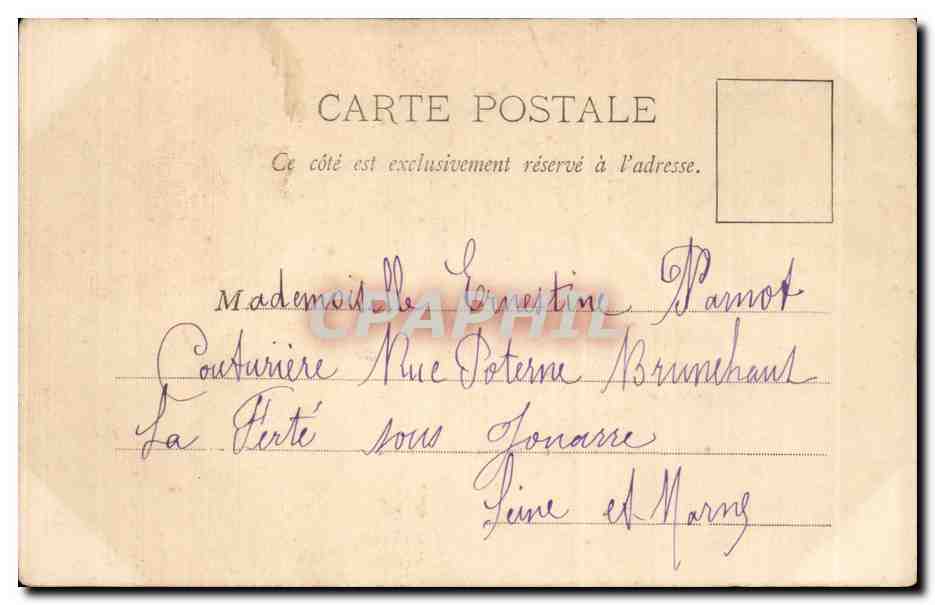 Paris CPA Le carrousel Statue de Gambetta — Verso