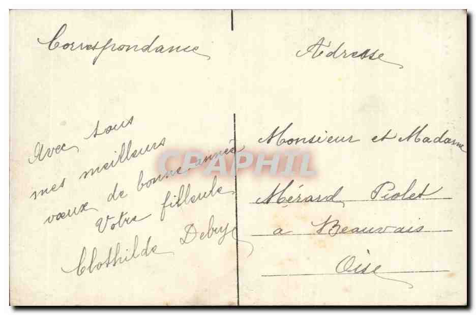CPA Fantaisie Femme Bonne annee — Rückseite