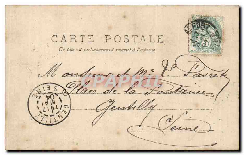 Famille avec deux enfants — AS, n° V — Verso