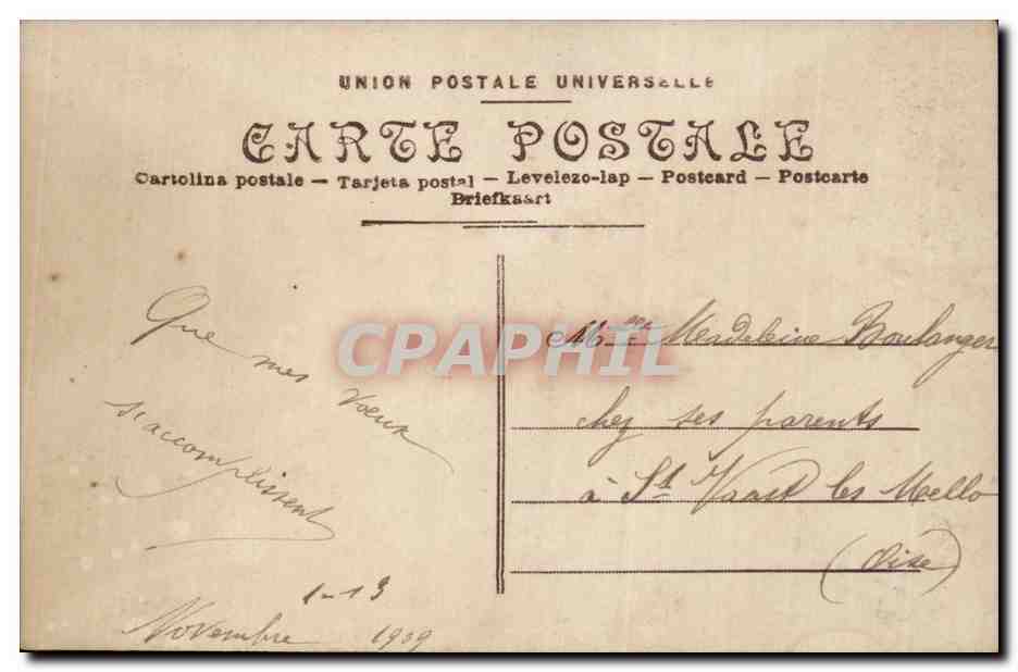 CPA Fantaisie Femme  — Verso