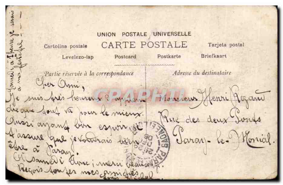 CPA Fantaisie Femme en diable — Rückseite