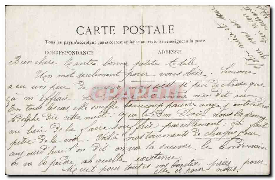 CPA Fantaisie Femme et enfant — Rückseite