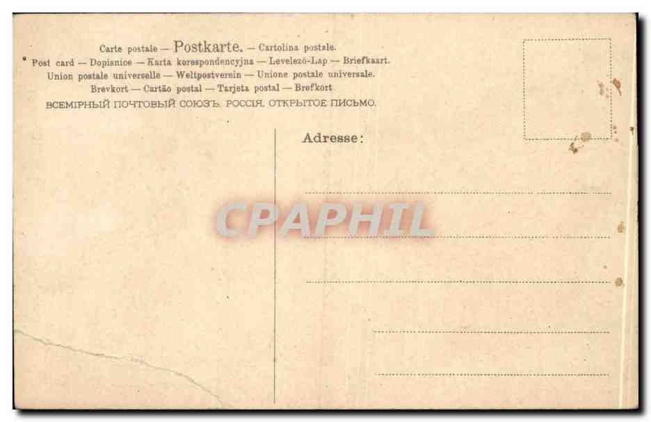 CPA Fantaisie Fleurs Poisson — Verso