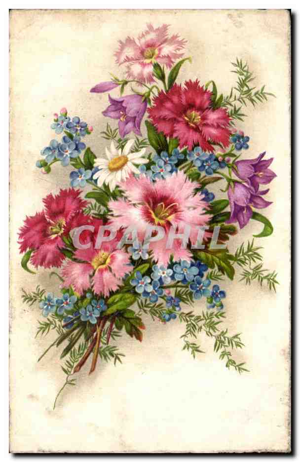 CPA Fantaisie Fleurs