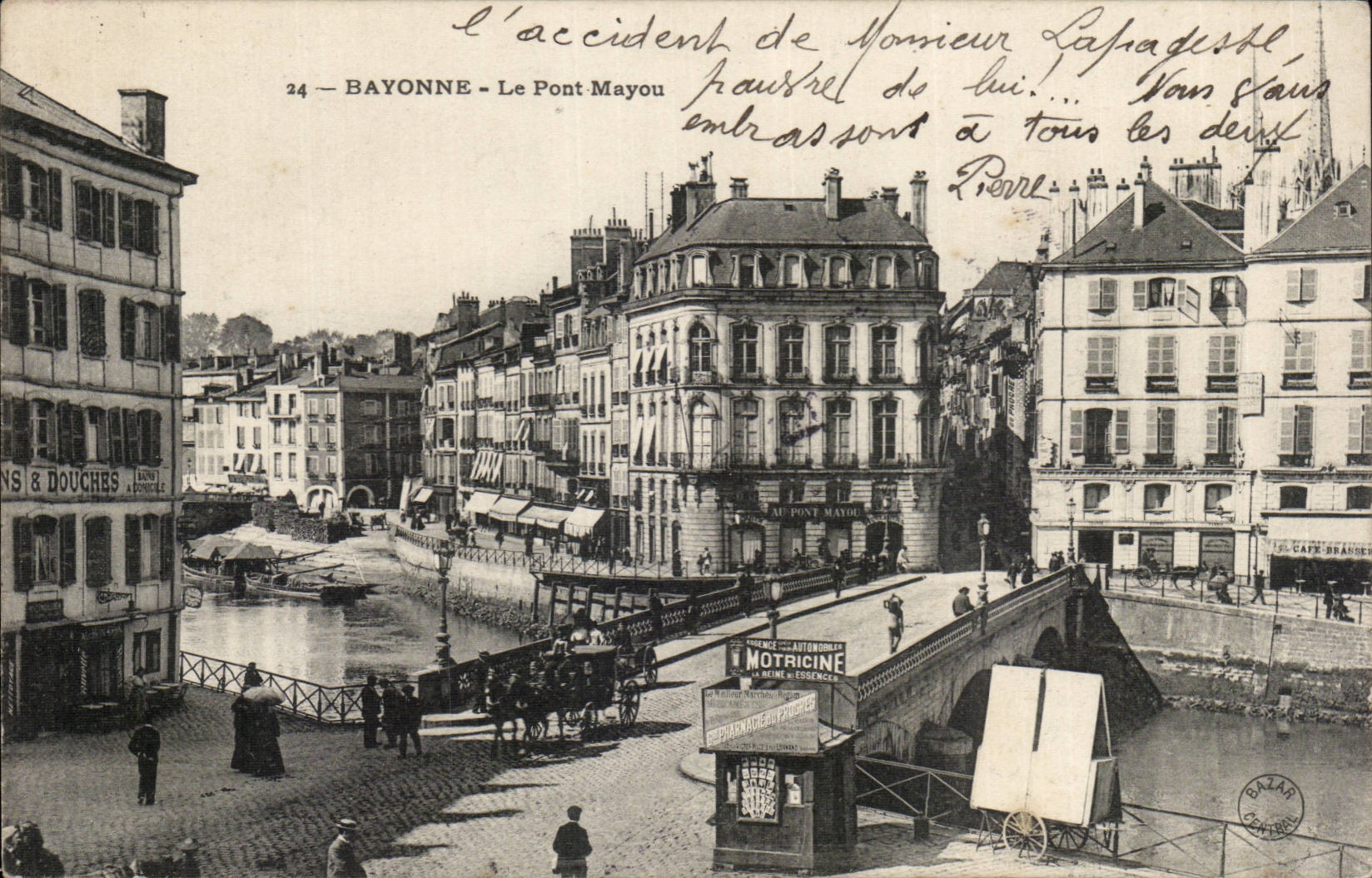 Bayonne CPA Le pont Mayou