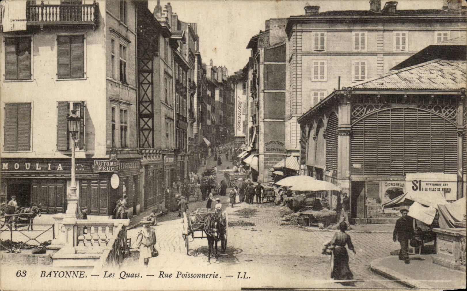 Bayonne — Les Quais — Rue Poissonnerie — LL.