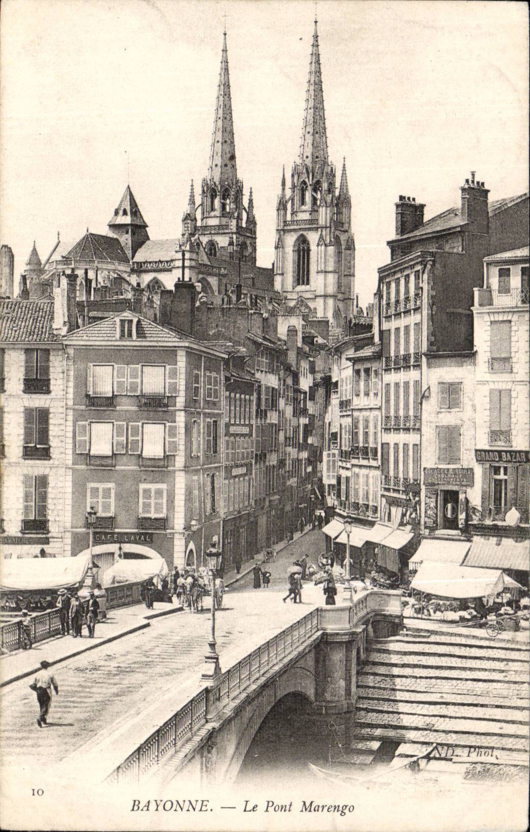CPA Bayonne le pont Marengo