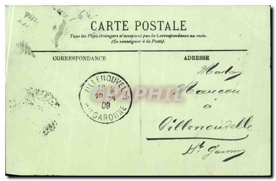 Bayonne CPA Le pont Saint Esprit — Verso