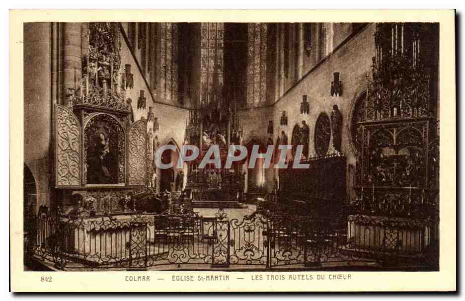 CPA Colmar Eglise st martin Les trois autels du choeur