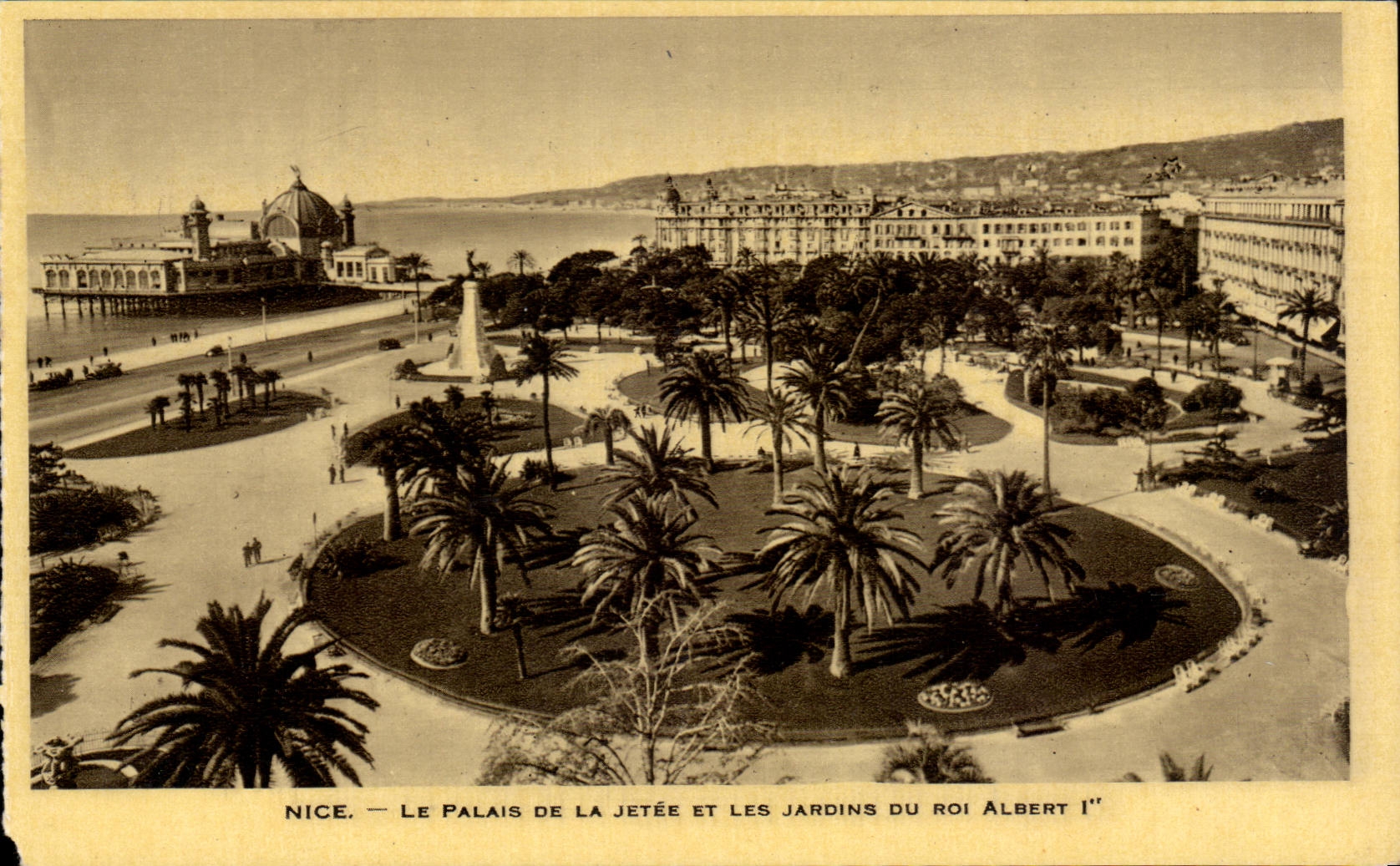 CPA Nice Le palais de la jetee et les jardins du roi Albert 1er