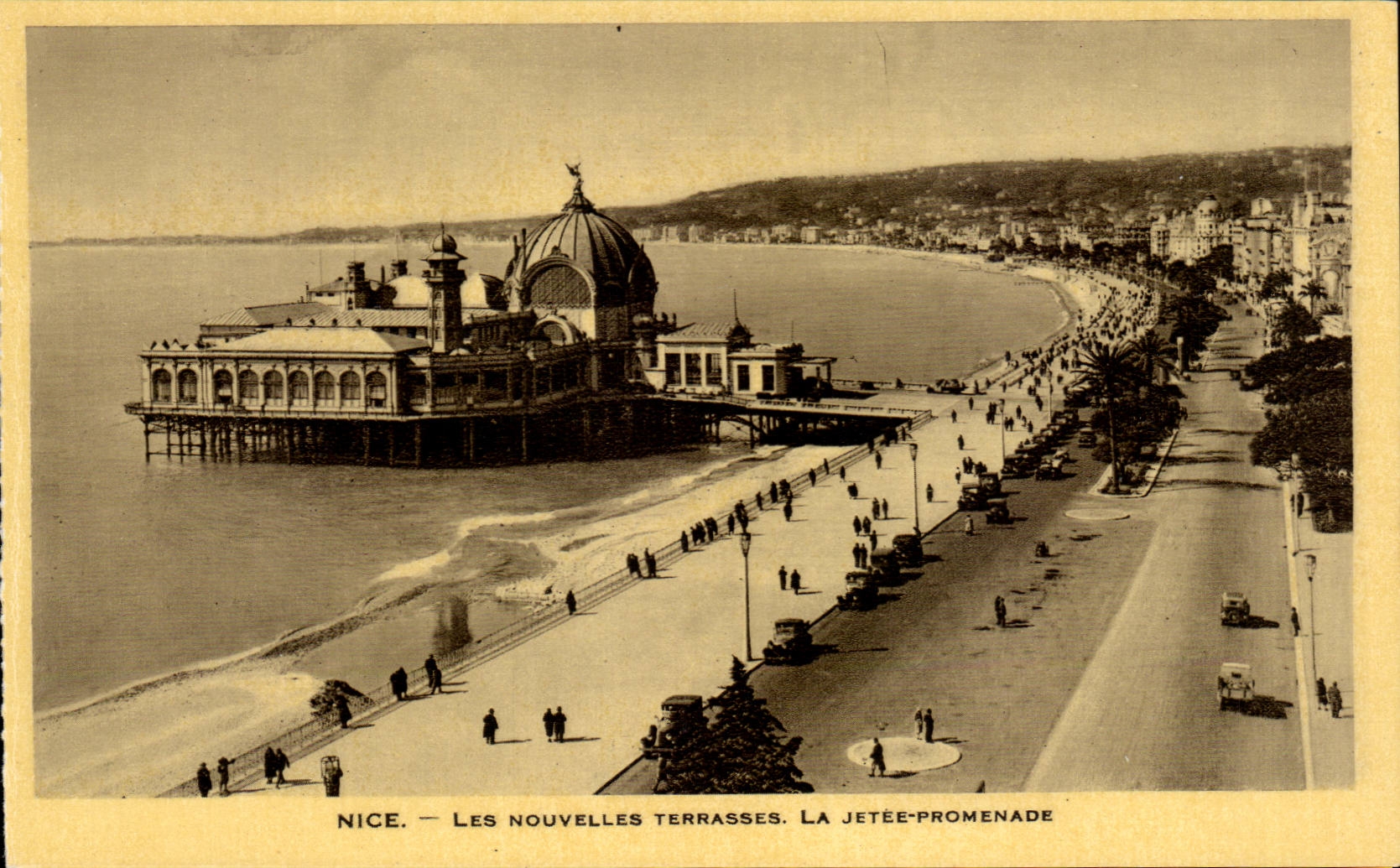 CPA Nice Les nouvelles terrasses La jetee promenade