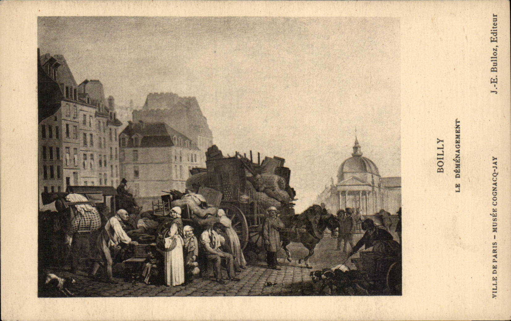CPA Boilly Le demenagement Ville de Paris Musee Cognacg Jay