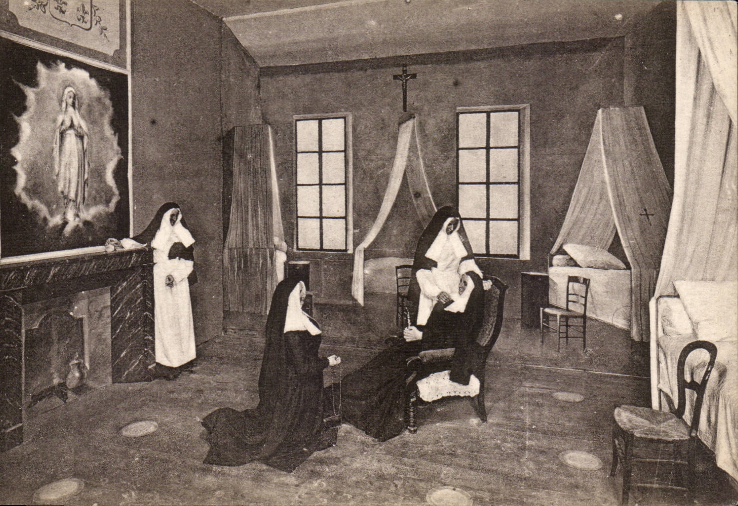 CPA La mort de Bernadette au couvent de Saint Gidard a Nevers