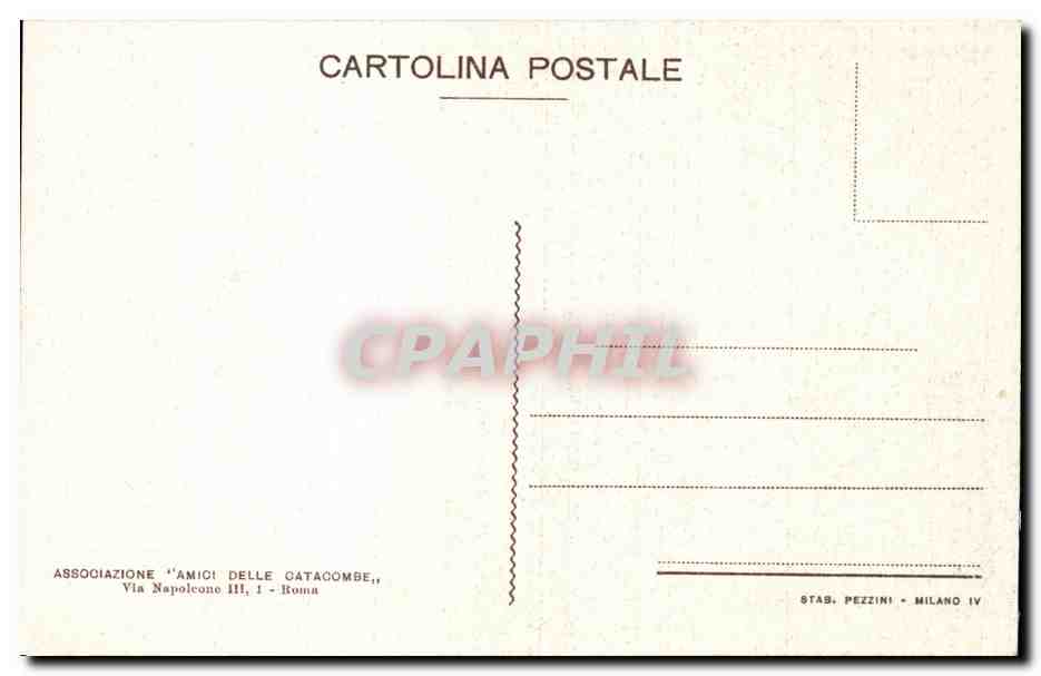 CPA Italie Italia Catacoomba di Callisto La cripta del Papi — Rückseite