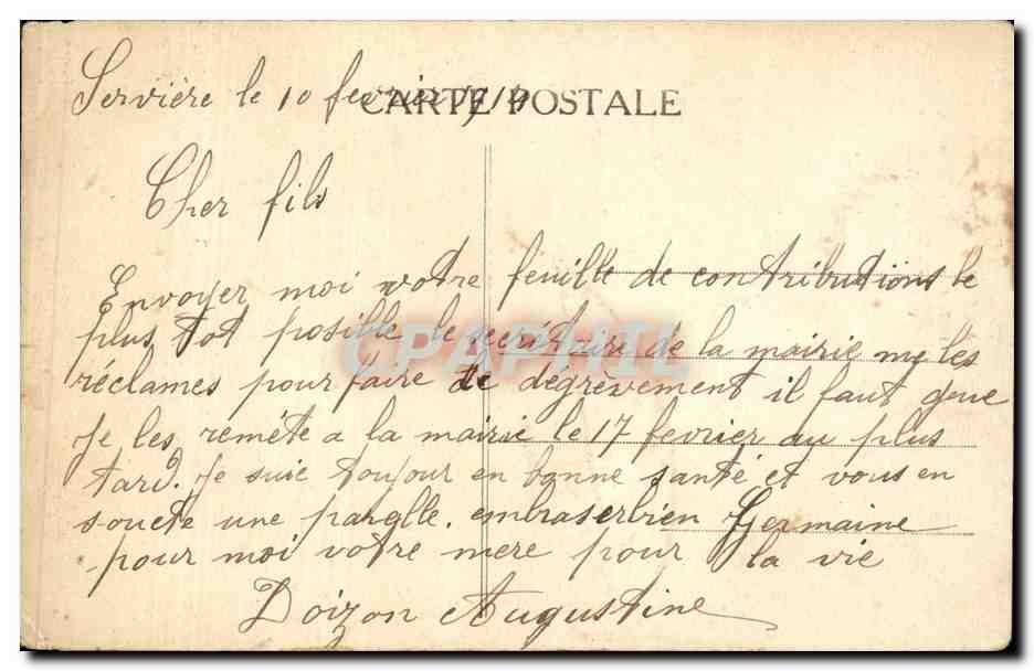 La Creuse pittoresque — Les Bords du Thaurion entre Vallière et Royère — FM, n°1027 — Verso
