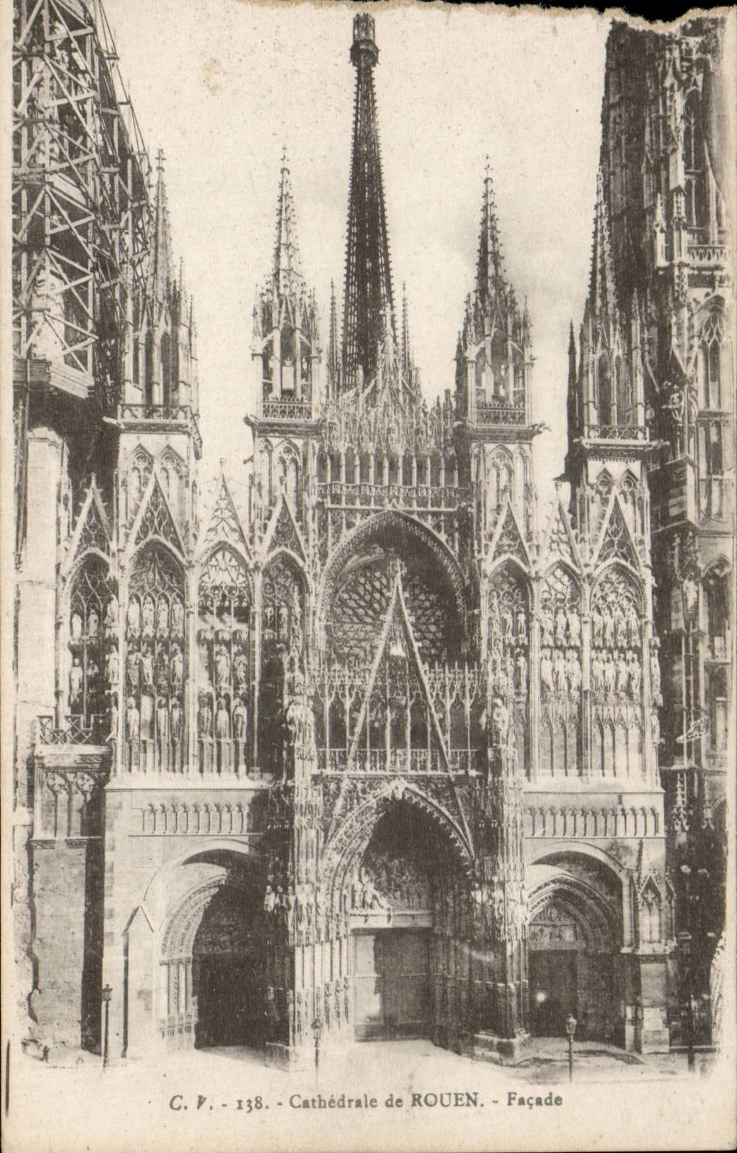 CPA Rouen CAthedrale Facade