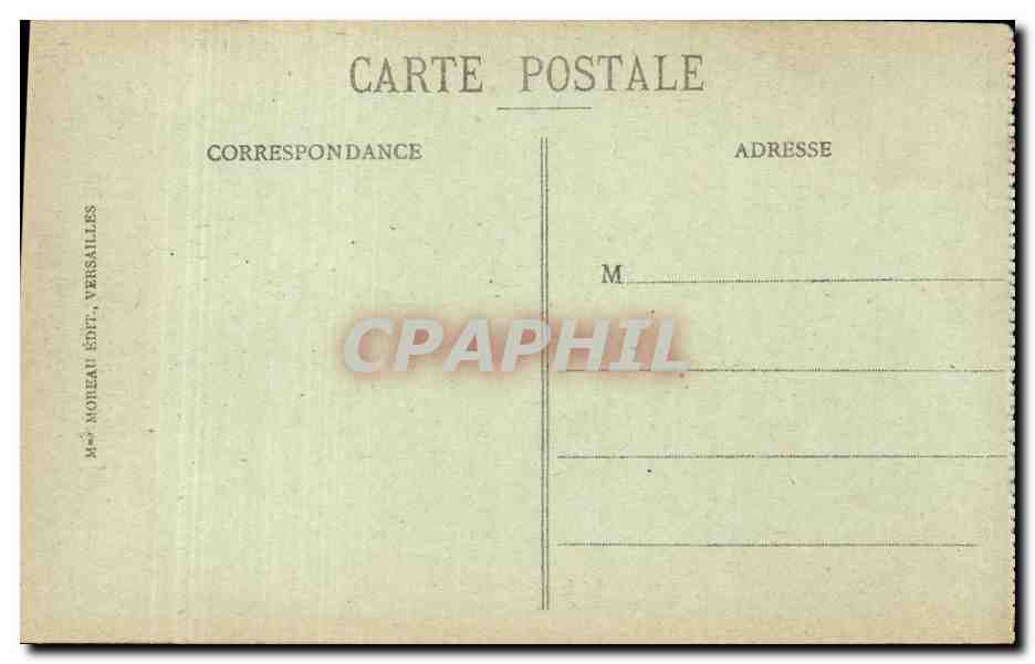 CPA Versailles Le parc Bosqsuet des baisn d'apollon La grotte  — Rückseite