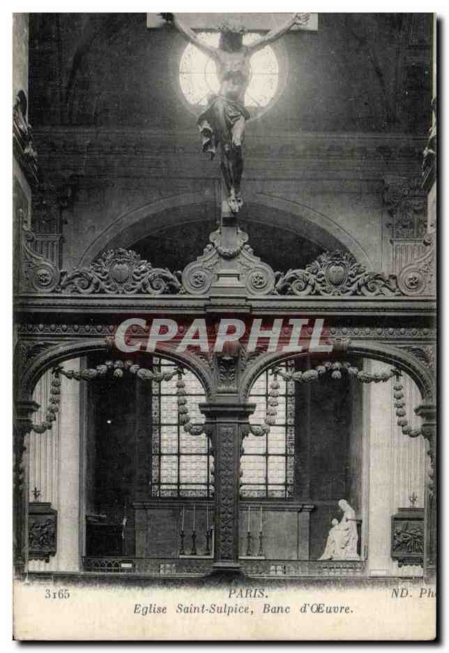 Paris CPA Eglise Saint Sulpice Banc d'oeuvre