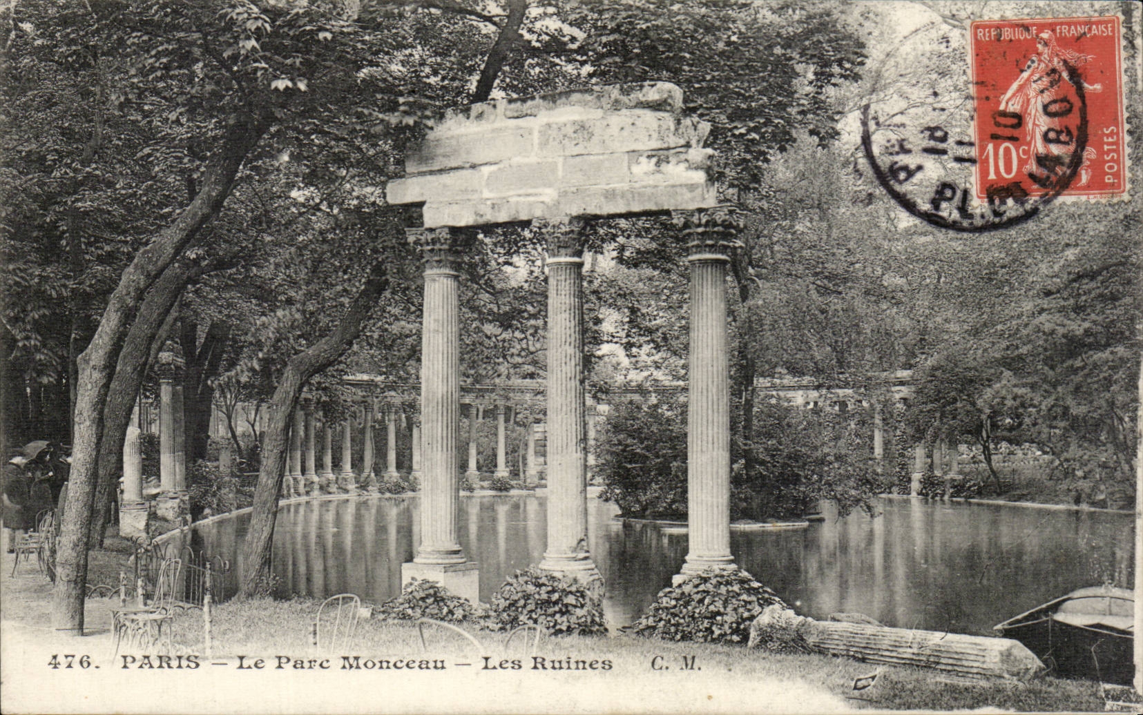 Paris CPA Parc monceau Les ruines