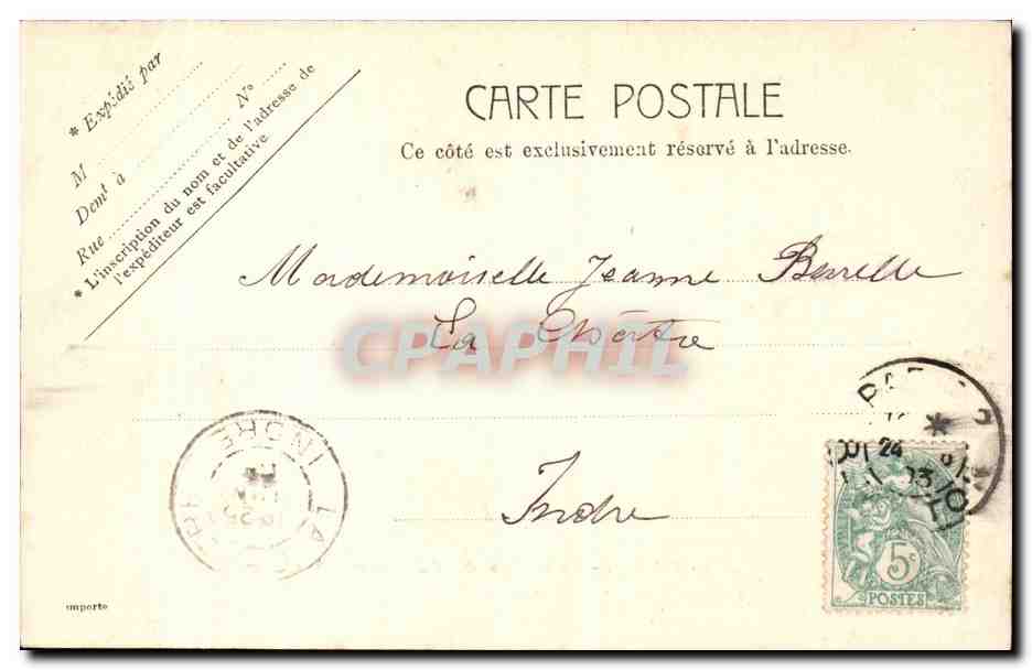 Paris CPA Fontaine de l'observatoire Chevaux — Rückseite