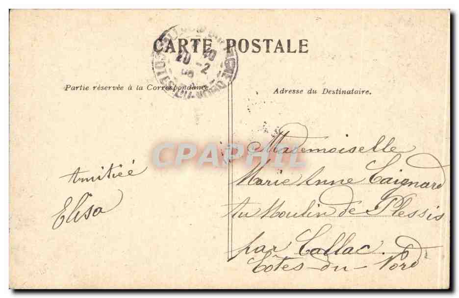 Paris CPA Fontaine medicis — Rückseite