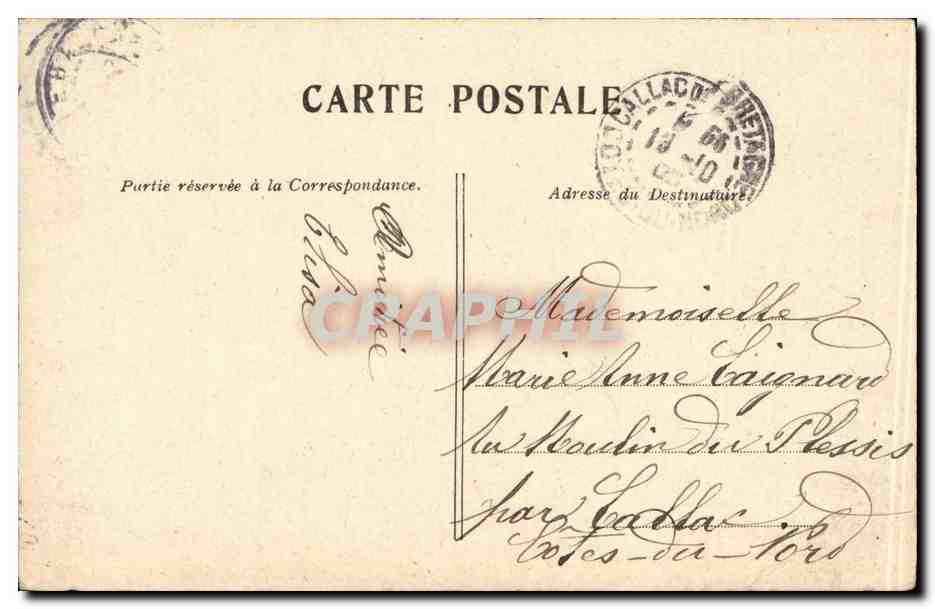 Paris CPA Fontaine Place Saint Sulpice — Verso