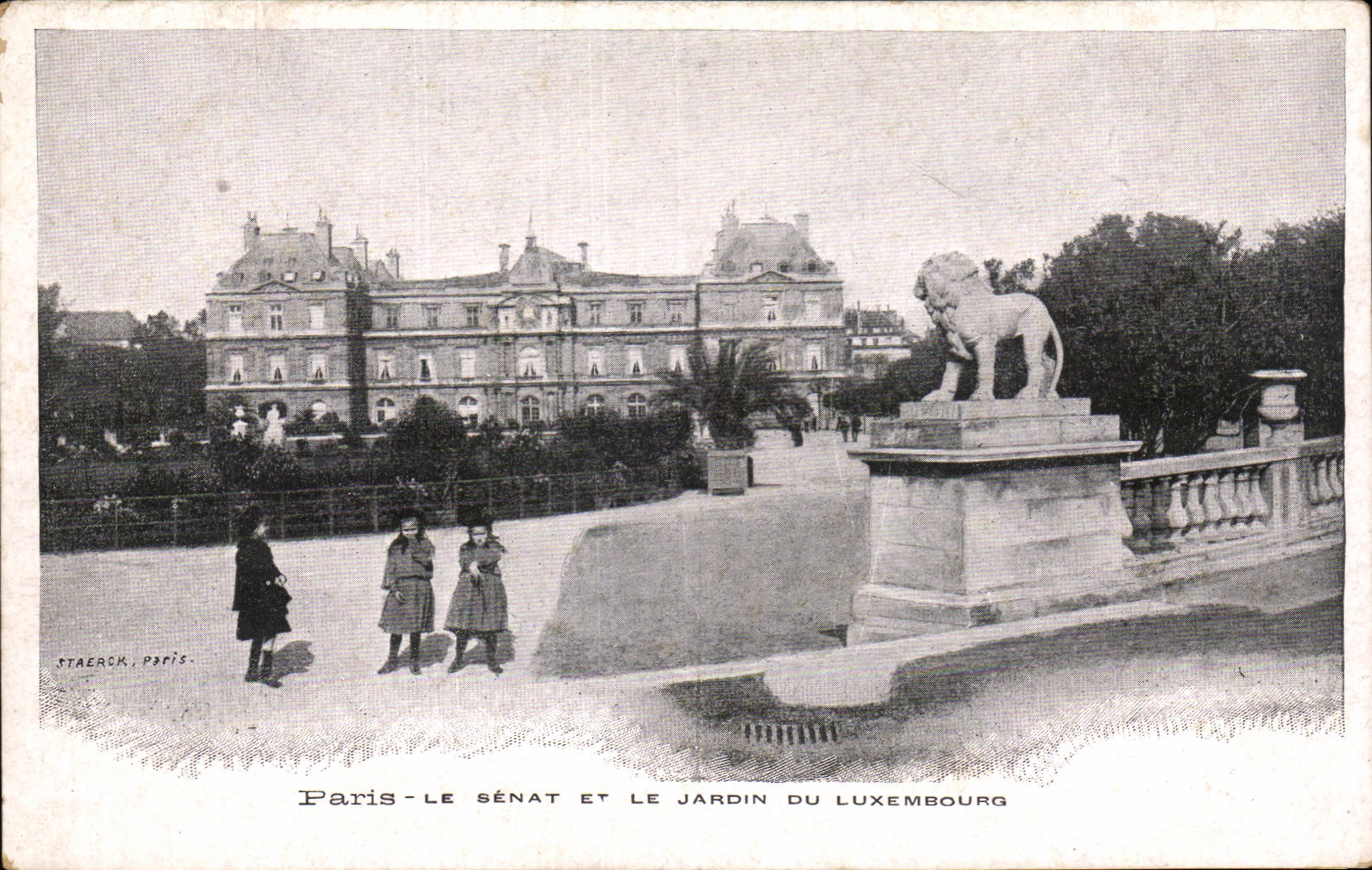 Paris CPA Le Senat et le jardin du Luxembourg