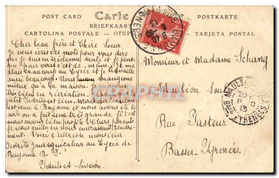 Bayonne — La Rue Port-Neuf — ND Phot. — Verso