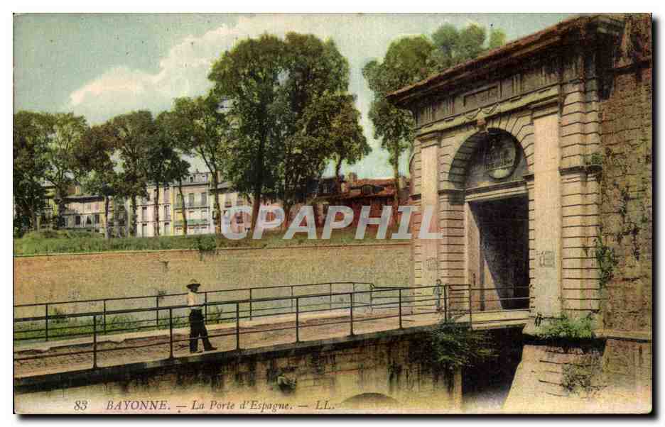 Bayonne CPA La porte d'Espagne