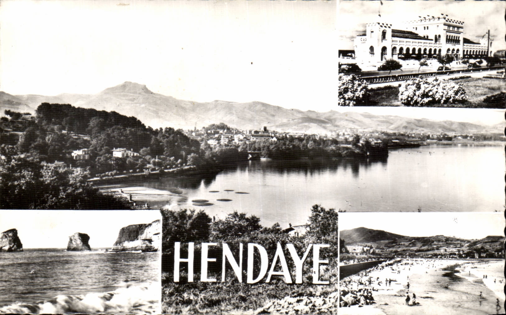 Hendaye — Vue générale, Le Casino, Les 2 Jumeaux et la Plage — Réal-Photo, Paris