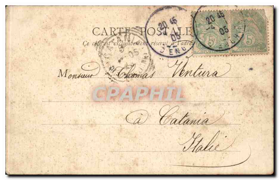 Paris CPA Monument de Francis Garnier — Verso