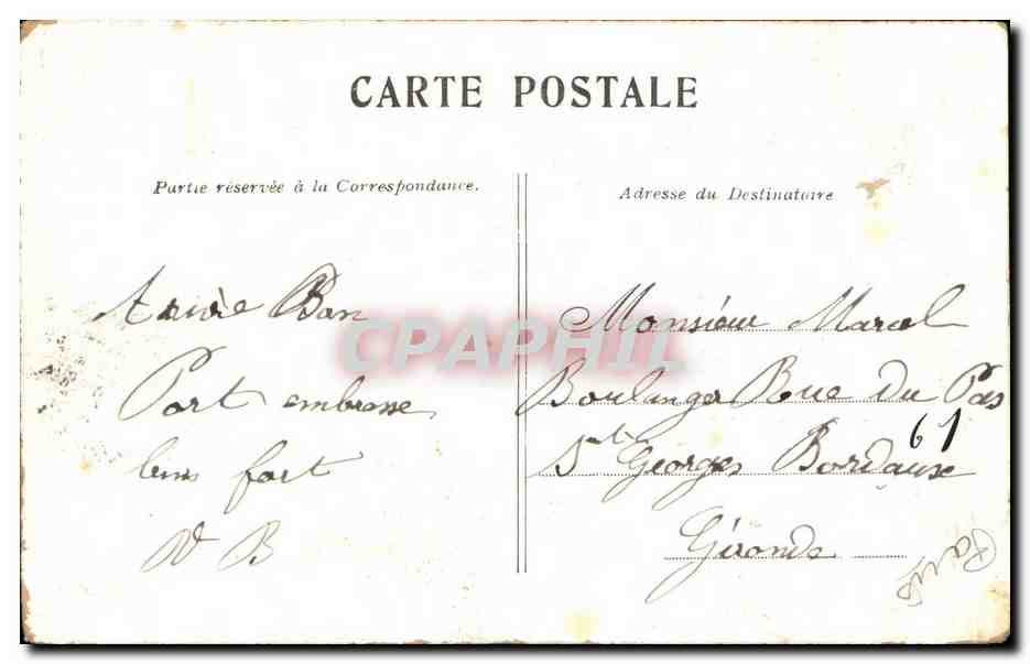 Paris CPA Eugene Delacroix — Verso